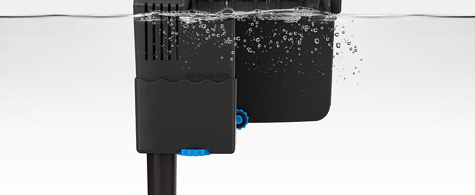 Filtro a zainetto per acquario naturale