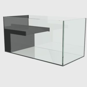 Tartarughiera 250 litri con Zona Emersa e Mobile Bianco - Linea Standard
